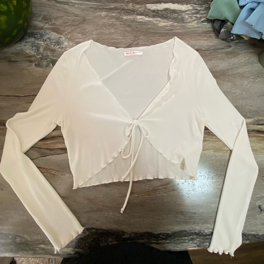White tie sweater